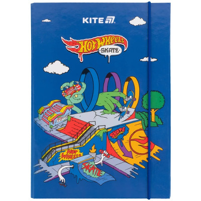 Папка для зошитів "Kite" /HW25-210-2/ В5 на гумці картон, Hot Wheels Skate (1/10)