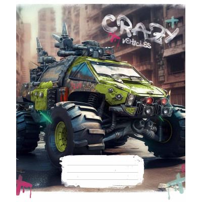Зошит уч. "Школярик" 48арк.# /3283K/ "Crazy" ВД-лак (хлопчик) (10/100)