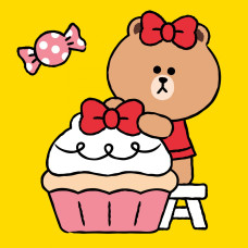 Картина за номерами "SANTI" /955036/ "Line Friends. Чоко та солодкий мафін", 25*25см