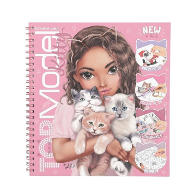 Набір для творчості 24*20,5см/46арк. /2560-2/ "Top Model котик" +наклейки 5арк. (1/12)