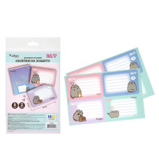 Наліпки на зошити "YES" /955505/ "Pusheen" 8 шт/уп (1/100)
