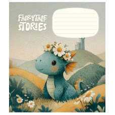 Зошит уч. "Школярик" 12арк.// /3755C/ Fairytale Stories ВД-лак (дівчинка) (30/300)