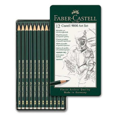 Набір графітних олівців "Faber-Castell" /119065/ 12 шт. 2Н-8В у металевій коробці (1/5)
