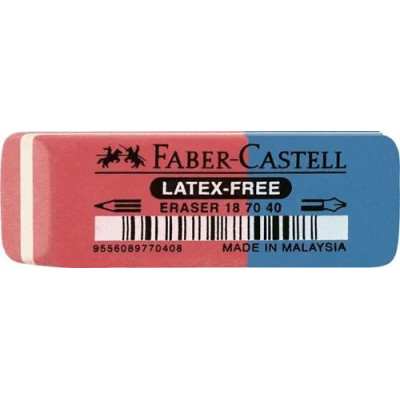 Гумка "Faber-Castell" /187040/ 7070-40 каучукова, червоно-синя (40)