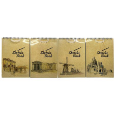 Скетчбук А3/40арк /1085/ на спіралі "Крафт" 120г/м2 (1/40)