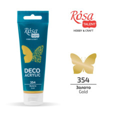 АКРИЛ для декору "ROSA TALENT" /354/ Золото, металік, 75 мл (1/4) АКРИЛ для декору "ROSA TALENT" /354/ Золото, металік, 75 мл (1/4)