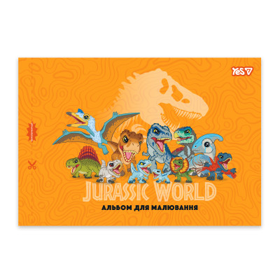 Зошит для малювання А4/12арк "YES" /130619/ скоба, з перфорацією Jurassic World.Kids (8/192)