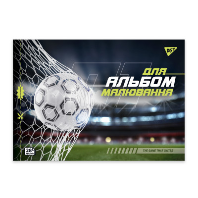 Зошит для малювання А4/28арк "YES" /130609/ скоба, з перфорацією Football (4/96)