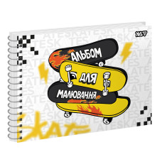 Зошит для малювання А4/20арк "YES" /130630/ спіраль, з перфорацією Skateboards (3/108) Зошит для малювання А4/20арк "YES" /130630/ спіраль, з перфорацією Skateboards (3/108)