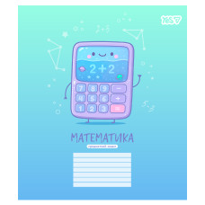 Зошит уч. "YES" 24арк.# /768548/ "ПРЕДМЕТКА - МАТЕМАТИКА  (Funny school) виб.гібрид.лак (10/320)
