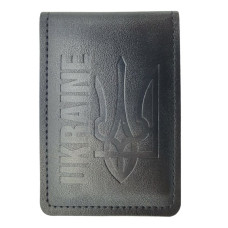 Обкладинка ID Паспорт "4PROFI" /28222/524/шкірзам, Ukraine Тризуб чорний тиснення