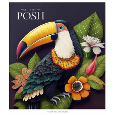 Зошит уч. "Школярик" 60арк.== /3257L/ "Posh creatures" УФ-лак (дівчинка) (10/80)