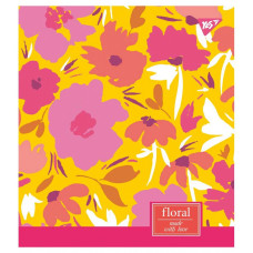 Зошит уч. "YES" 18арк.# /765183/ "Floral explosion" неон+софт-тач (10/200)