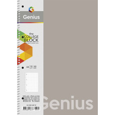 Зошит А4/80арк. "Genius" спіраль /А4-080-6803K/ ##, пластик 0,5 мм, 70 г/м2, заокруглені кути (4/40)
