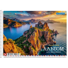 Альбом для малювання "Школярик" А4/30арк./PB-SC-030-8058/ спіраль, 120г/м2, УФ-лак (9/63)
