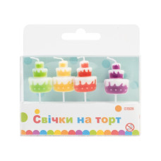 Набір свічок для торту "Maxi" /MX629149/ "Cakes" 4 шт. (1/24) Набір свічок для торту "Maxi" /MX629149/ "Cakes" 4 шт. (1/24)
