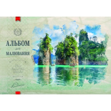 Альбом для малювання А4/50 арк. "Рюкзачок" /А-30/ "NATURE" на спіралі, УФ-лак, 160г/м2, мікс (1/8)