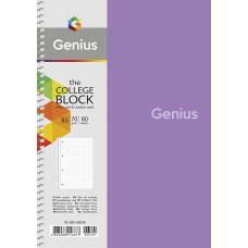 Блокнот "Genius" спіраль /B5-080-6802K/ ##, пластик 0,5 мм, 70 г/м2, заокруглені кути (4/64)