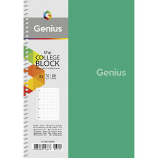Блокнот "Genius" спіраль /B5-080-6802K/ ##, пластик 0,5 мм, 70 г/м2, заокруглені кути (4/64)