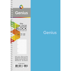 Блокнот "Genius" спіраль /B5-080-6802K/ ##, пластик 0,5 мм, 70 г/м2, заокруглені кути (4/64)