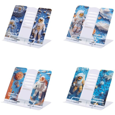 Підставка для книжок металева "JO" /DSCN3070-B/ "Космонавт" 21*19*11см, мікс (1/12/48)