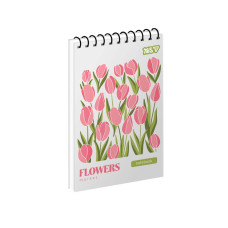 Блокнот А6/80 спіраль "YES" /152493/ "Flowers.Soft Petals" (1/210)