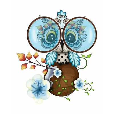 STOCK Картина за номерами „Cute Owl“, 35*45см /N00013210/ RS