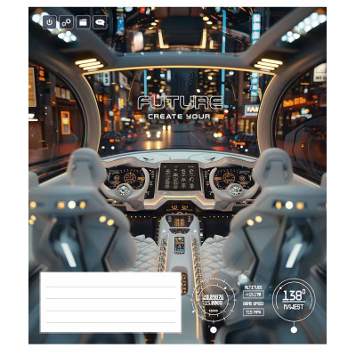 Зошит уч. "Школярик" 36арк.== /3474L/ "Create your future" ВД-лак (нейт) (20/120)