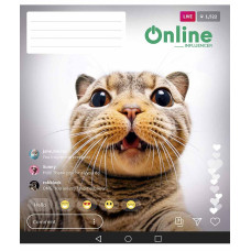 Зошит уч. "Школярик" 48арк.== /3420L/ "Online" ВД-лак (нейт) (10/100)