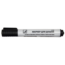 Маркер "4OFFICE" /4-105/ сухозтир., 1-2 мм кругл.остр., спирт.осн., ЧОРНИЙ. (12/240)