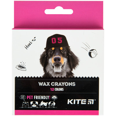 Крейда воскова "Kite" 12кол. /K22-070/ "Kite Dogs" (1/24/288)