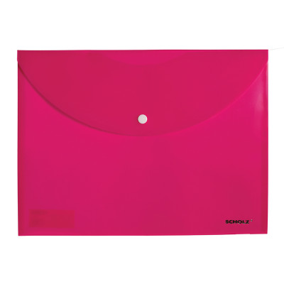 Папка-конверт на кнопці А4 "SCHOLZ" /5127/ CHARMING непрозор. Малинова (12/480)