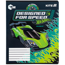 Зошит уч. "Kite" 12арк.== /HW25-234/ гібр. лак + УФ лак, Hot Wheels (25/600)