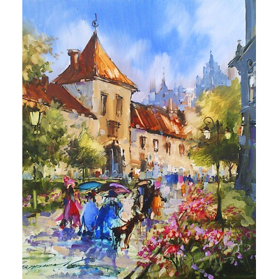 Алмазна мозаїка "Go to art" /189646/ "Бернардинський дворик "30*40см  на підрамнику