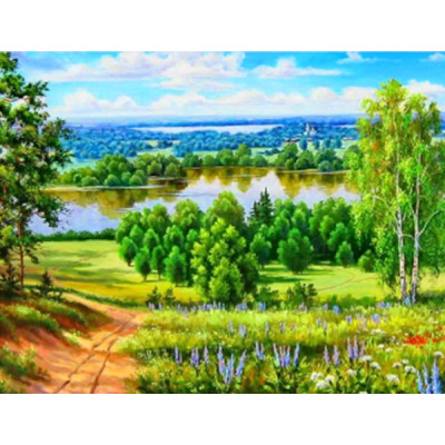 Алмазна мозаїка "Go to art" /189044/ "Рідна сторона" 21*25 см на картоні 5D