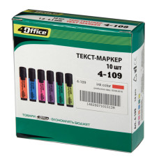 Маркер текстовий "4OFFICE" /4-109/ 1-5 мм, ЗЕЛЕНИЙ (10)