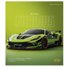 Зошит уч. "Школярик" 48арк.# /3572K/ "Cars posters" УФ-лак (хлопчик) (10/100)