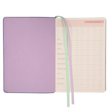 Щоденник А5 недат "Leo Planner" /252701/ "Prima", м'який, бузковий, 320стор. (1/20)