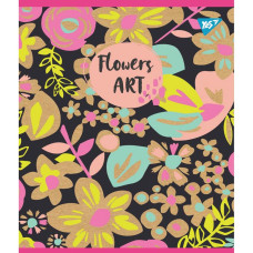Зошит уч. "YES" 18арк.== /765090/ "Flowers art" крафт, білила (10/200)