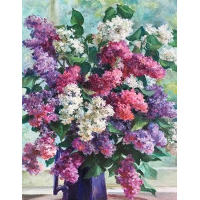 Алмазна мозаїка "Go to art" /178310/ "Бузок" 40*50см на підрамнику
