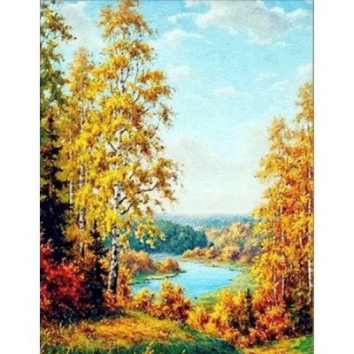 Алмазна мозаїка "Go to art" /178337/ "Осінь" 40*50см  на підрамнику