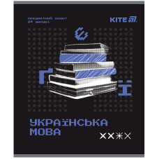 Зошит уч. "Kite" 24арк.== /K25-240-9/ ПРЕДМЕТКА гібр лак+УФ, Tehno, українська мова (20/320)