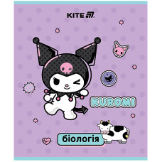 Зошит уч. "Kite" 48арк.# /HK25-240-7/ ПРЕДМЕТКА софт тач+УФ, Kuromi Куромі, біологія (10/200)