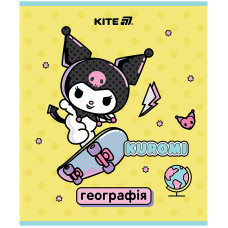 Зошит уч. "Kite" 48арк.# /HK25-240-5/ ПРЕДМЕТКА софт тач+УФ, Kuromi Куромі, географія (10/200)