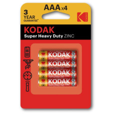 Батарейка "KODAK" /R-03/4bl/30953321/ сольова, 1,5V, мізинчик (4/48)
