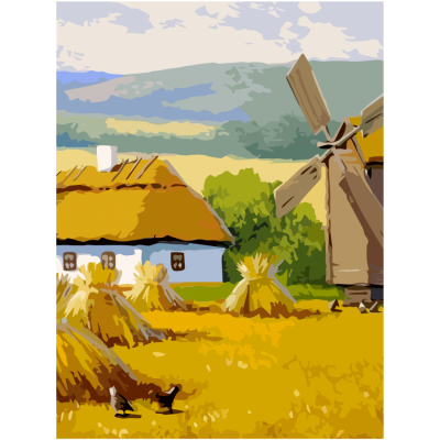 Картина на картоні з контуром "ROSA START" 30*40 Пейзаж №32 БЕЗ ФАРБ /GPA283832/ 