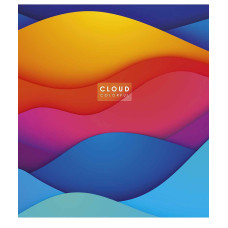 Зошит уч. "Genius" 48арк. # /3161K/ "Cloud colorful" УФ-лак (нейт) (10/100)