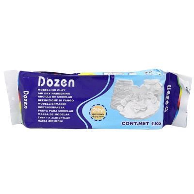 Паста для моделювання "Dozen" /DSCN0668/ біла 1 кг (1/18)
