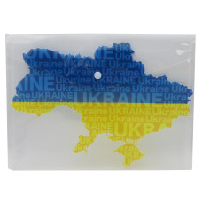 Папка-конверт на кнопці А4+ /2201-212/ 18мкм "Карта України" 23,5*33см (12/300/600) Папка-конверт на кнопці А4+ /2201-212/ 18мкм "Карта України" 23,5*33см (12/300/600)
