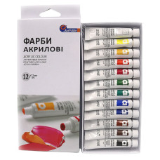 Набір акрилових фарб "JO" /EA1212C-3/ЕА1212/ "Basics" 12кол.*12мл, Plastic-tub (1/6/48) Набір акрилових фарб "JO" /EA1212C-3/ЕА1212/ "Basics" 12кол.*12мл, Plastic-tub (1/6/48)